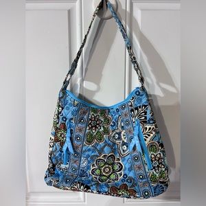 Vera Bradley shoulder bag, blue pattern, EUC